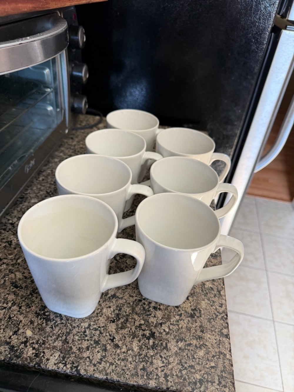 Set of 7 Threshold Porcelain dishwasher & microwave safe coffee mugs